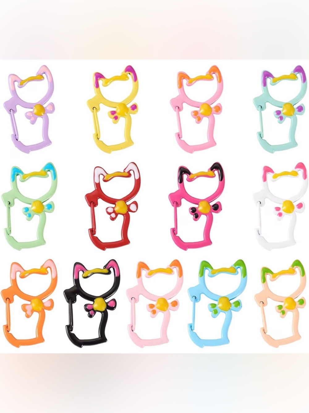 CATIBINER KITTEN-Shaped Multi-Color CAT Carabiner Clip - very strong